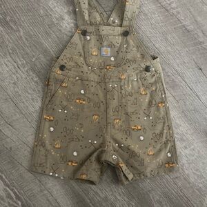 Carhartt Kids' Brown Overalls with Fun Print